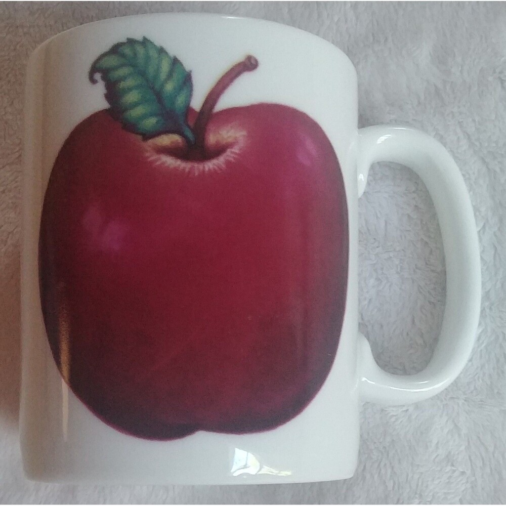Mug 1990s vintage Cup House of Lloyd Apple Coffee Tea beverage